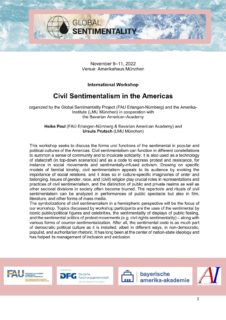 Zum Artikel "Upcoming Workshop: Civil Sentimentalism in the Americas"